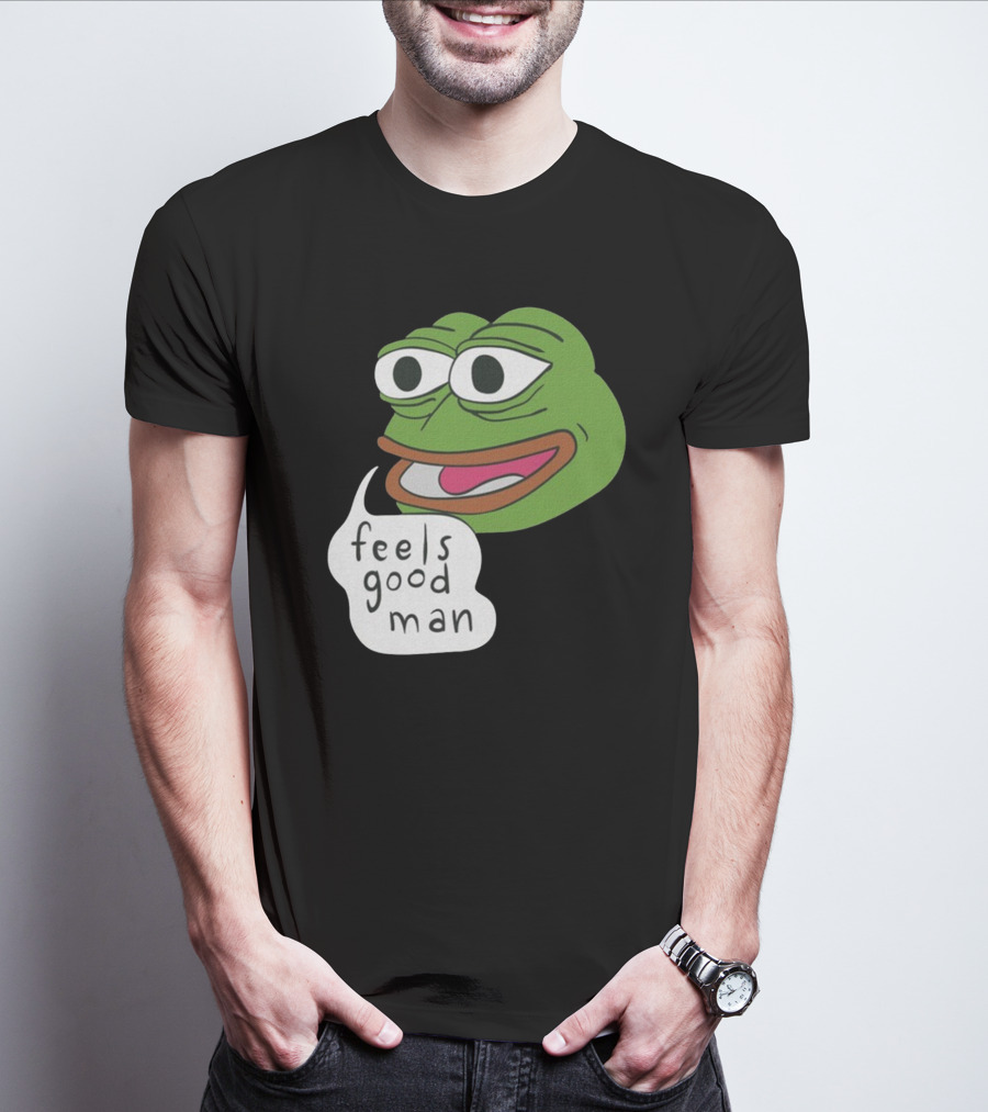 Pepe Feels Good Man Meme Iconic Expression T-Shirt