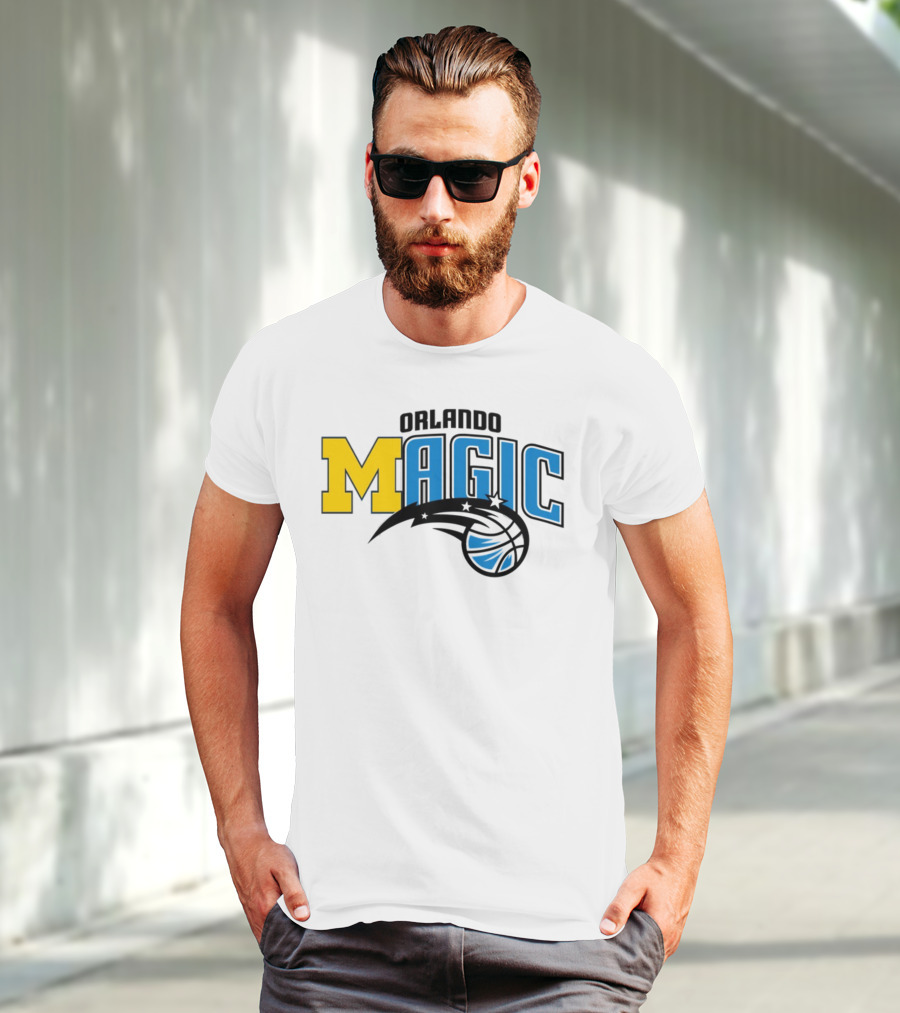 Orlando Magic Michigan Sports Collab Swanky Wolverine T-Shirt