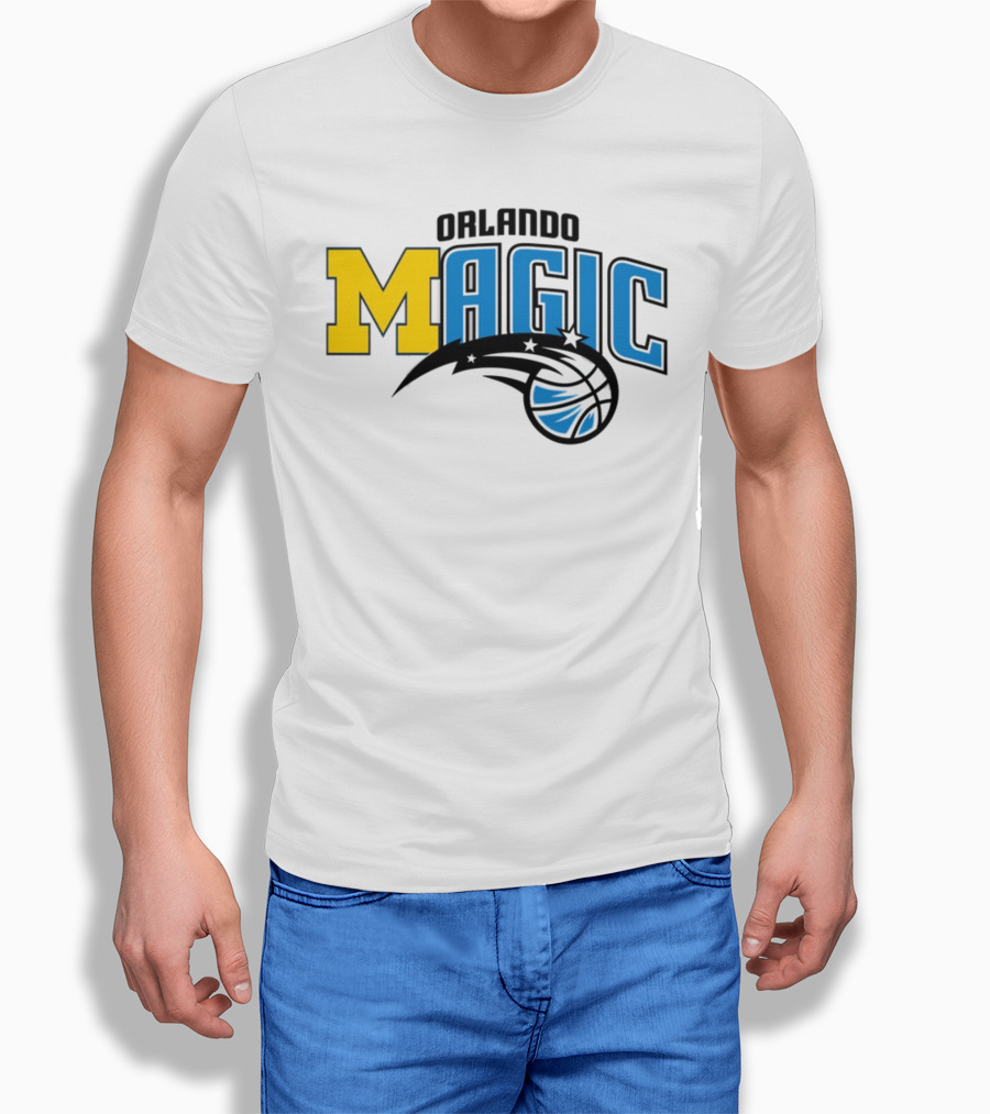 Orlando Magic Michigan Sports Collab Swanky Wolverine T-Shirt