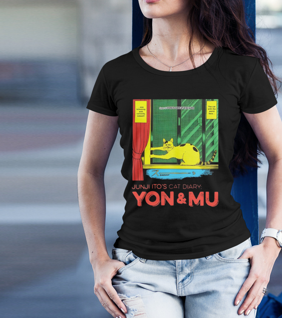 Junji Ito's Cat Diary Yon And Mu Yon’s Great Escape The Cat With The Weird Face T-Shirt