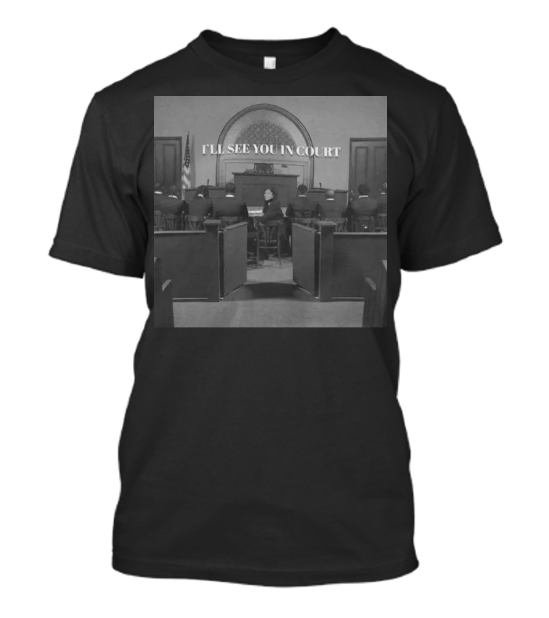 Queen Naija I'll See You In Court Vintage Courtroom Scene T-Shirt