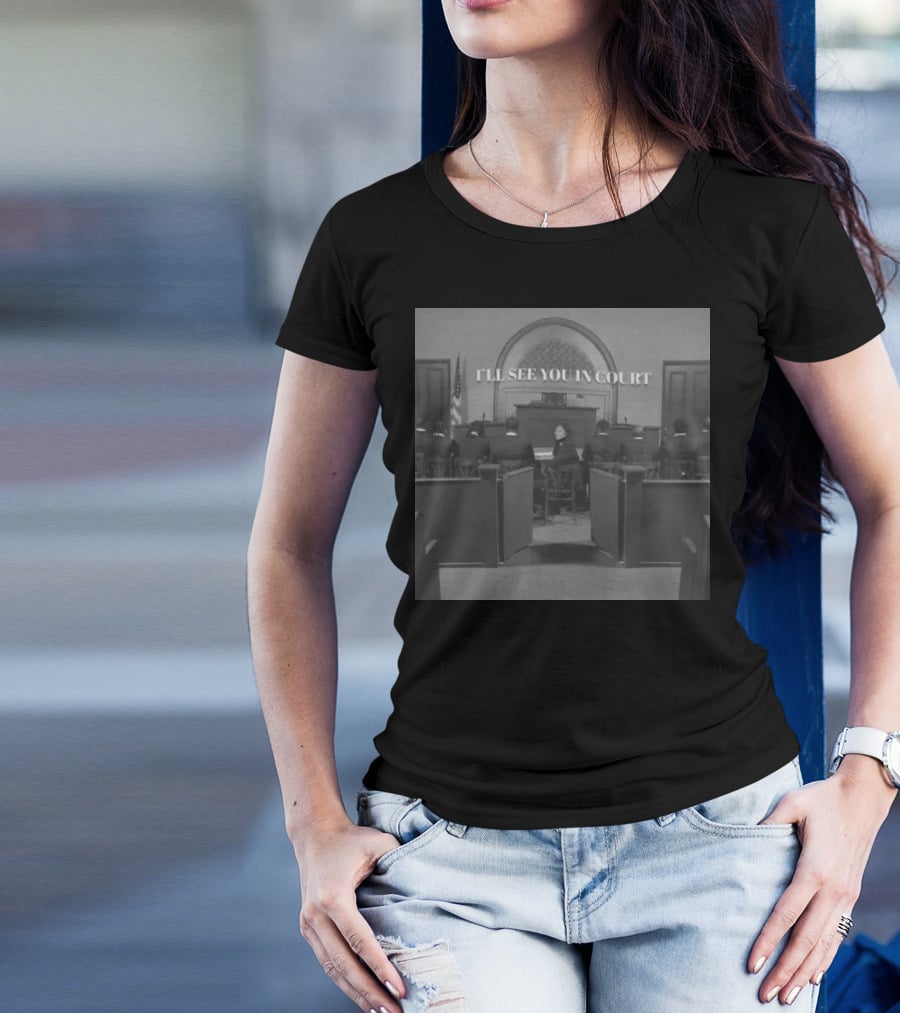 Queen Naija I'll See You In Court Vintage Courtroom Scene T-Shirt