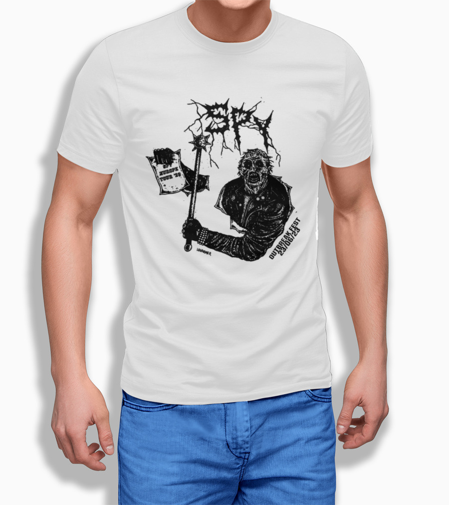 Spy Worldwide Outbreak Fest 23-06/25 Metal Zombie T-Shirt