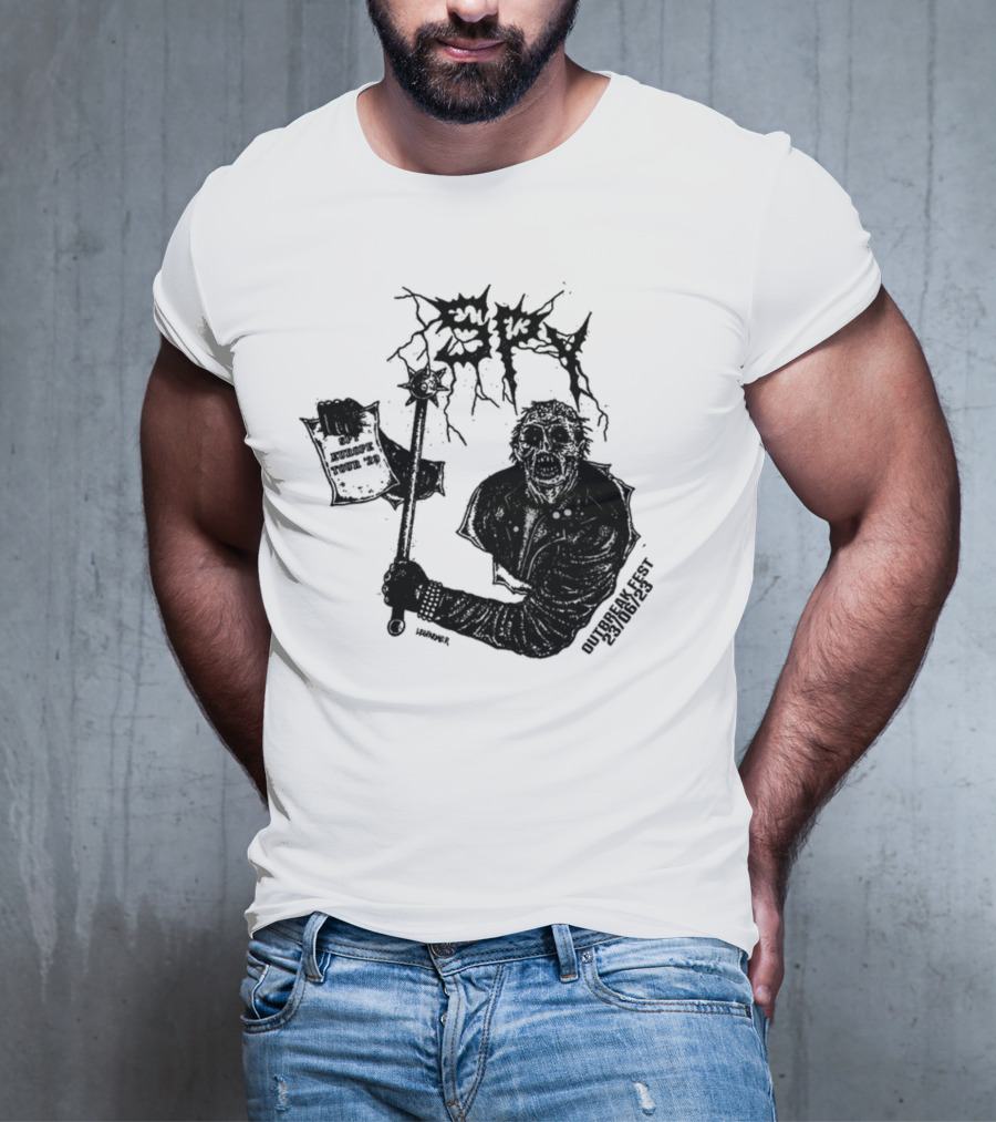Spy Worldwide Outbreak Fest 23-06/25 Metal Zombie T-Shirt