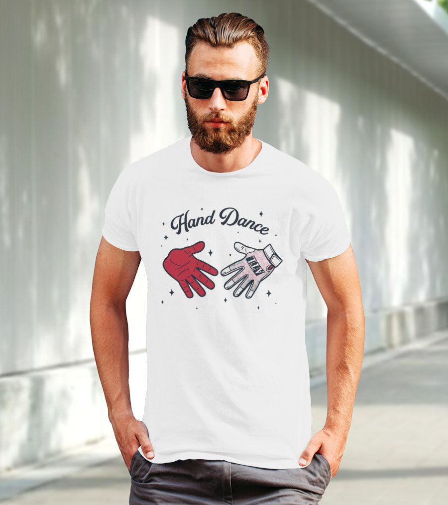 Rotowear Hand Dance Red Glove And White Baseball Glove Clap T-Shirt