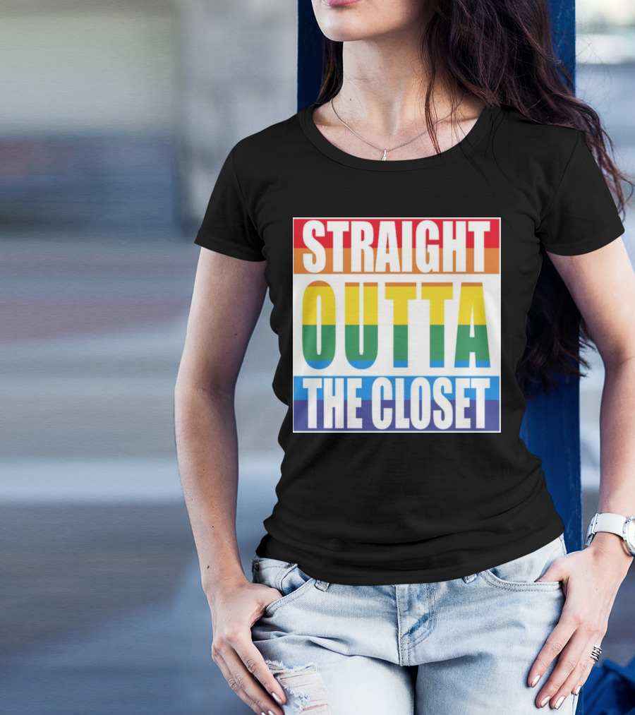 Noah Schnapp Straight Outta The Closet Rainbow T-Shirt