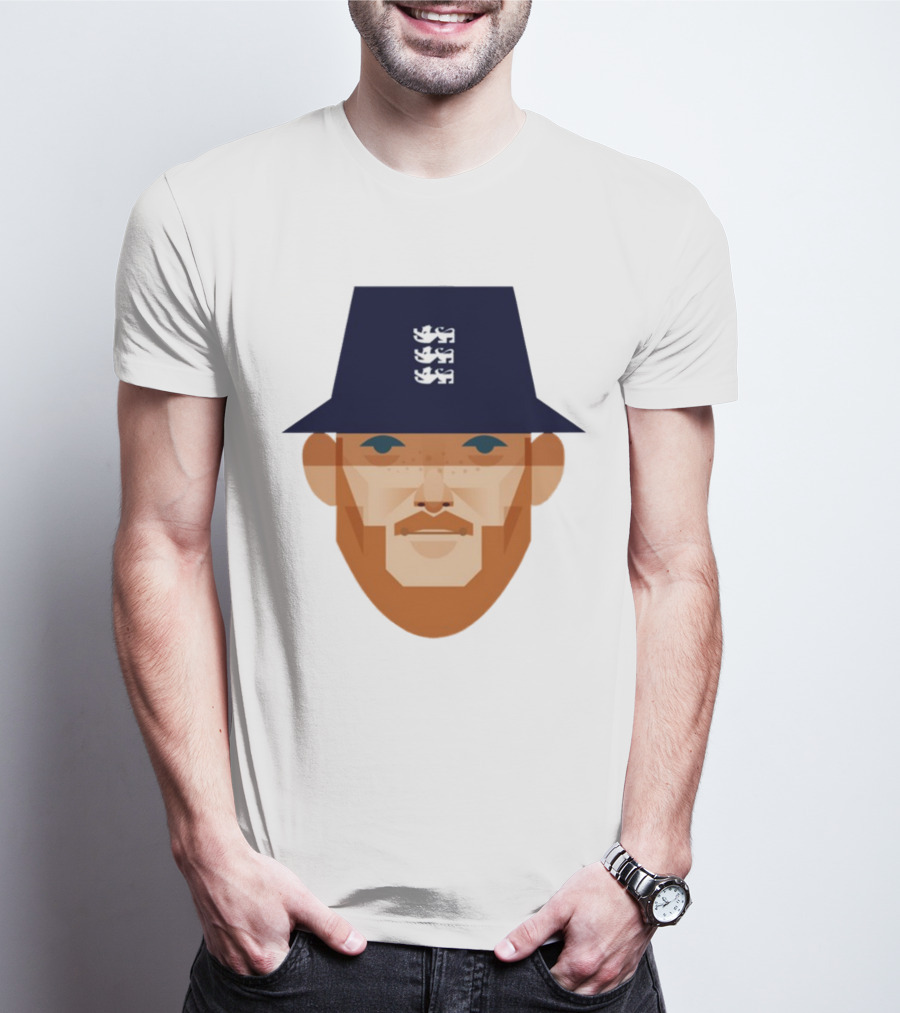 Stanley Chow Ben Stokes England Cricket Hat Three Lions T-Shirt
