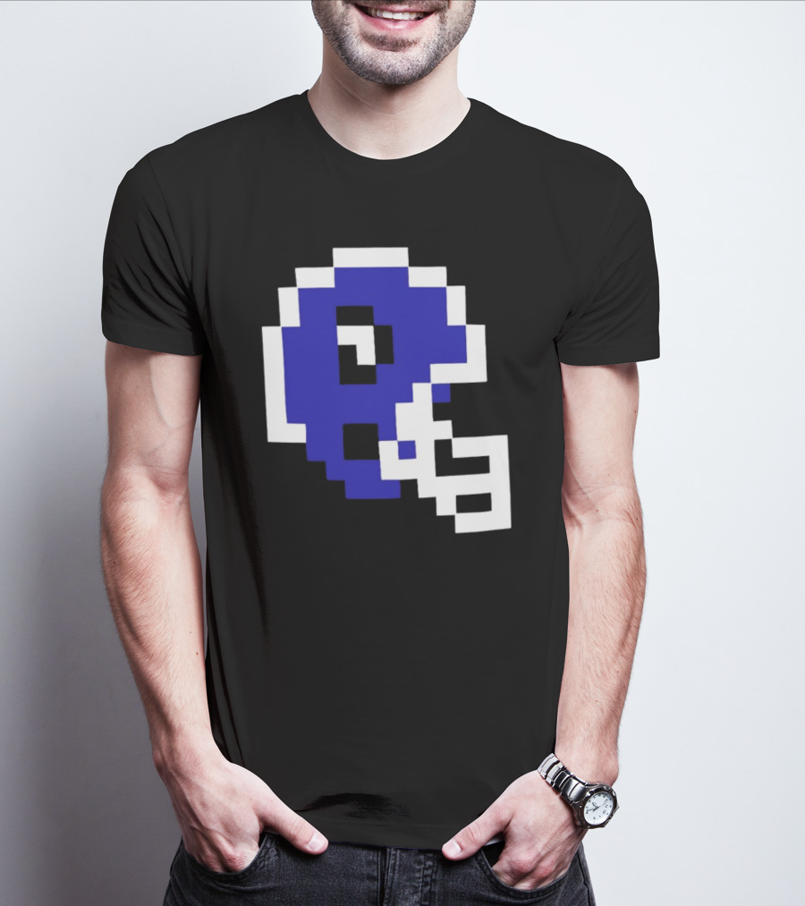 Thatsgoodsports 8 Bit New Retro Football Helmet T-Shirt