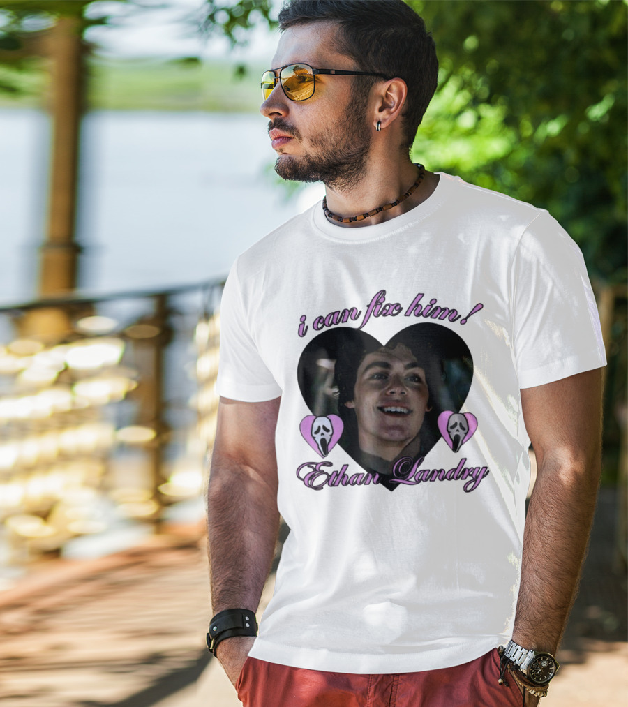 I Can Fix Him Ethan Landry Heart Scream Mask T-Shirt