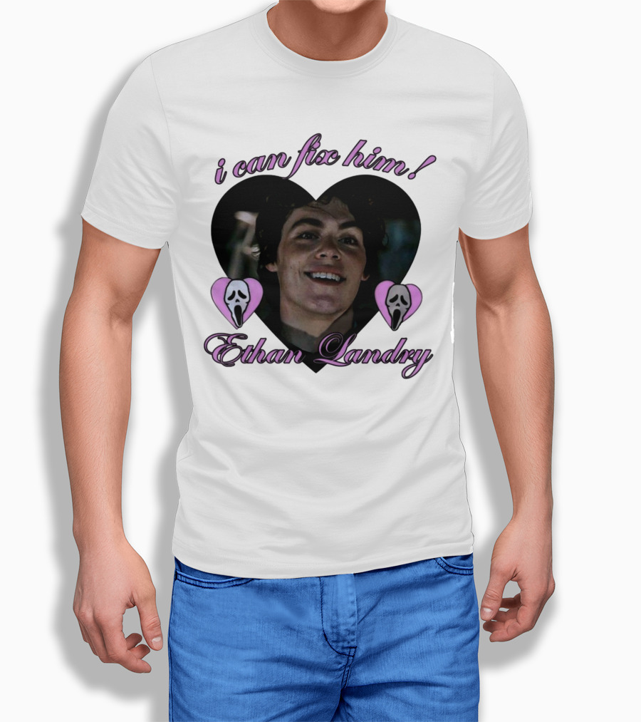 I Can Fix Him Ethan Landry Heart Scream Mask T-Shirt