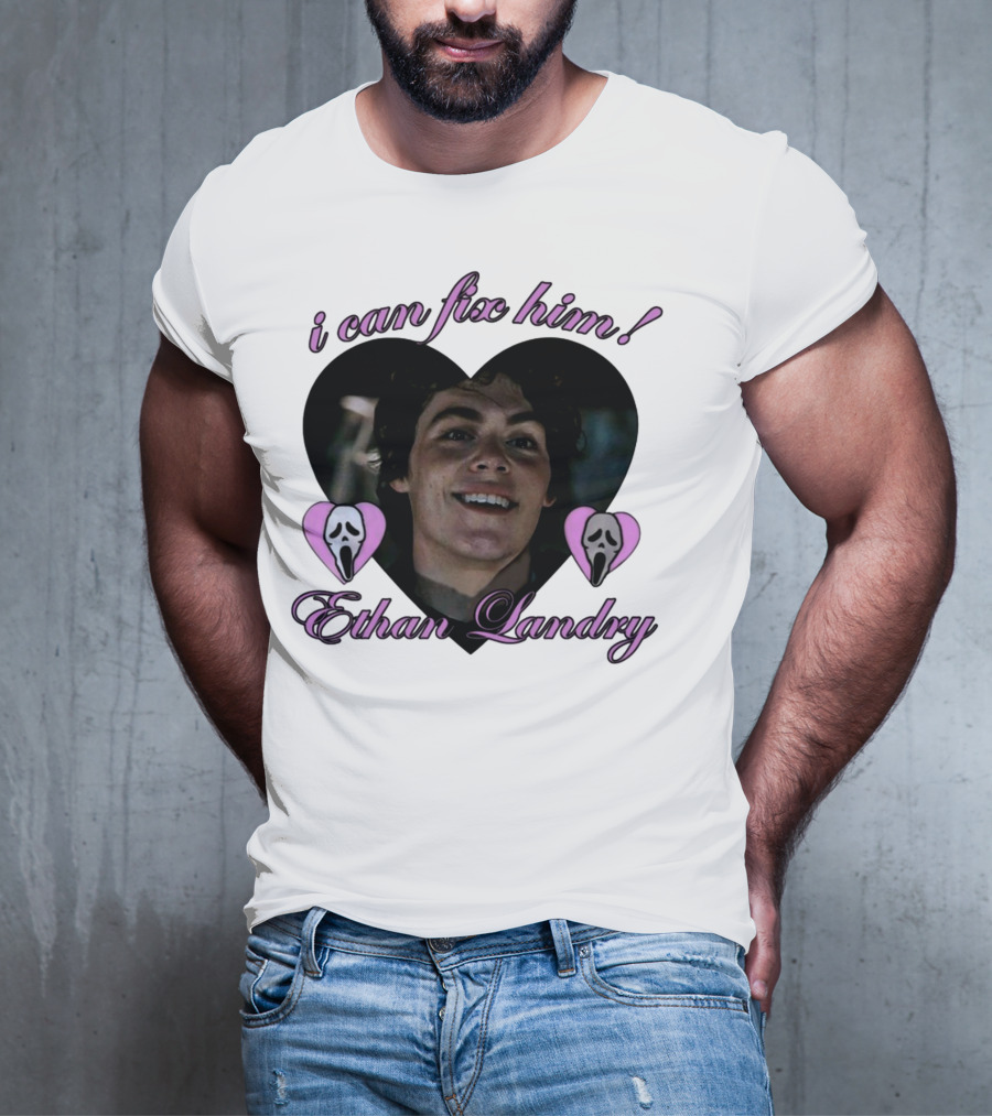 I Can Fix Him Ethan Landry Heart Scream Mask T-Shirt