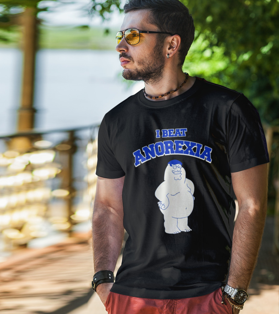 Peter Griffin I Beat Anorexia Family Guy Parody Cartoon Character T-Shirt