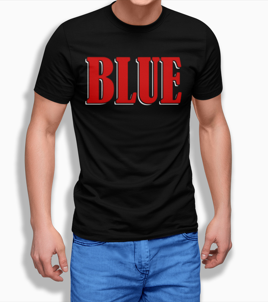 G Perico Blue Red Block Text T-Shirt