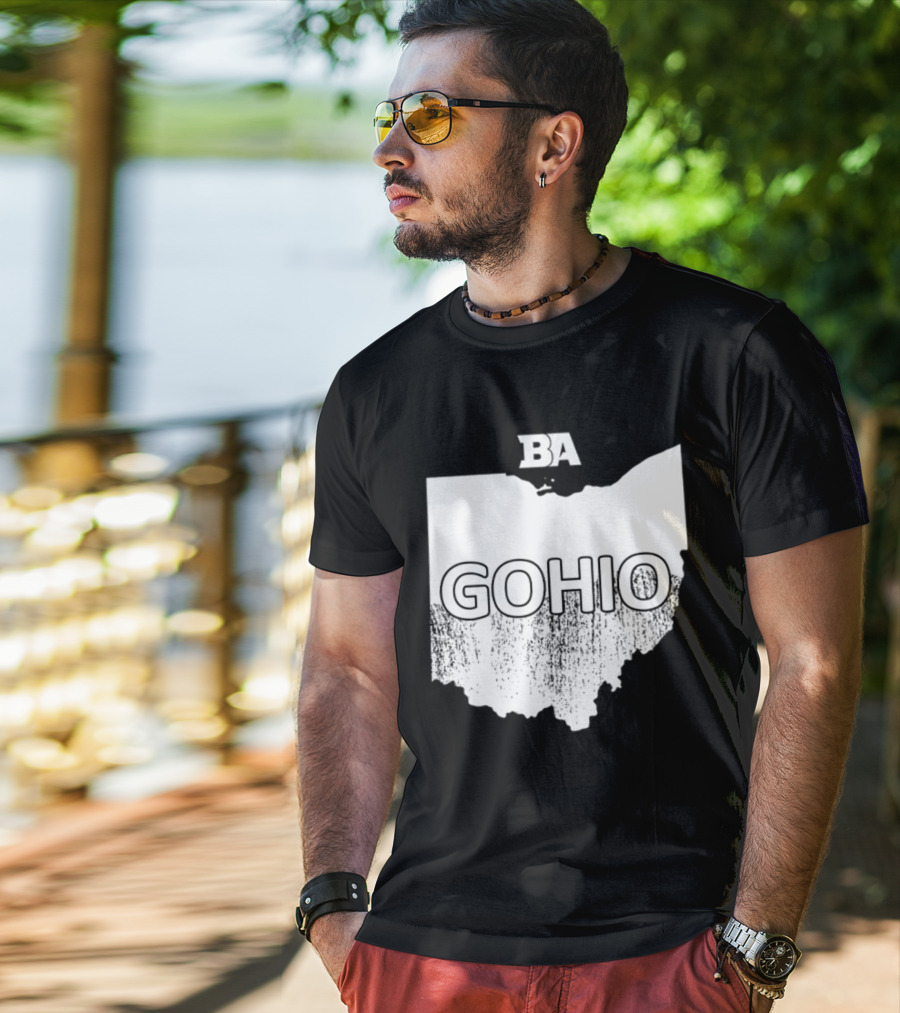 BA GOHIO Ohio Map T-Shirt
