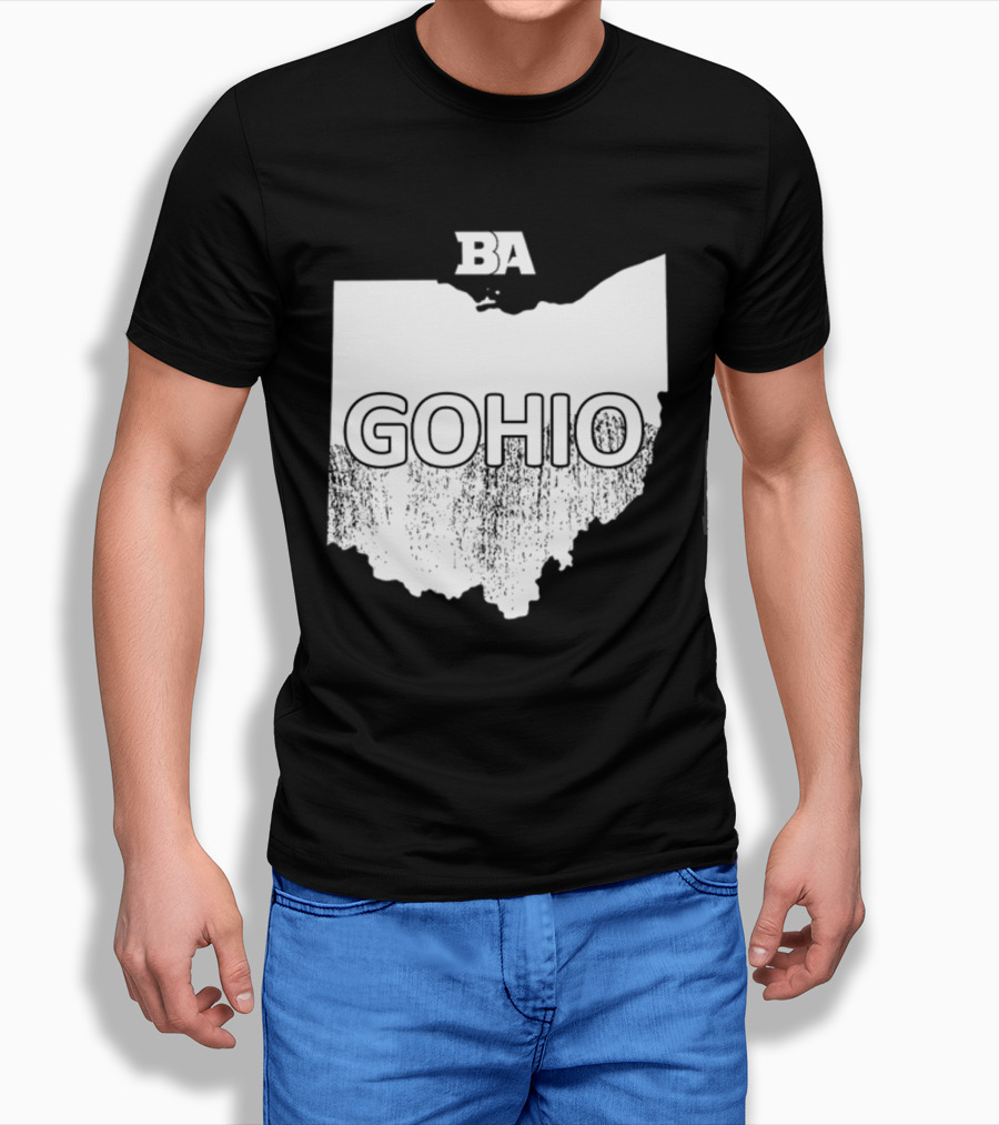BA GOHIO Ohio Map T-Shirt