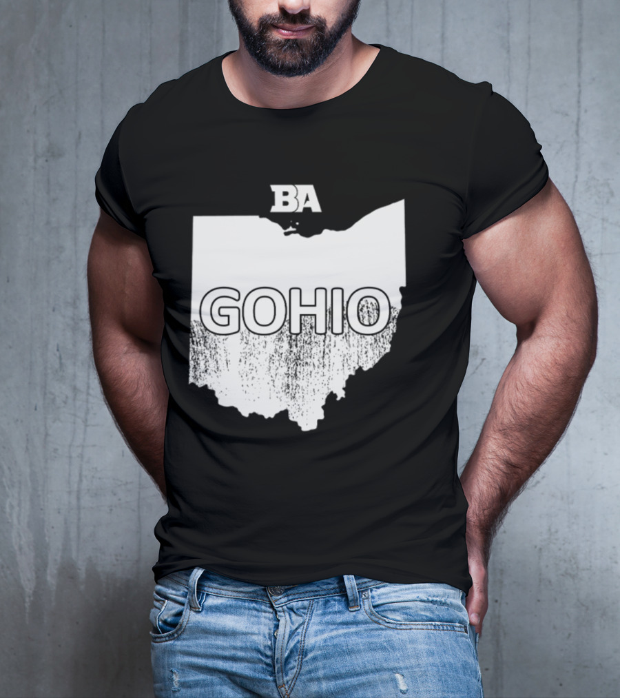 BA GOHIO Ohio Map T-Shirt