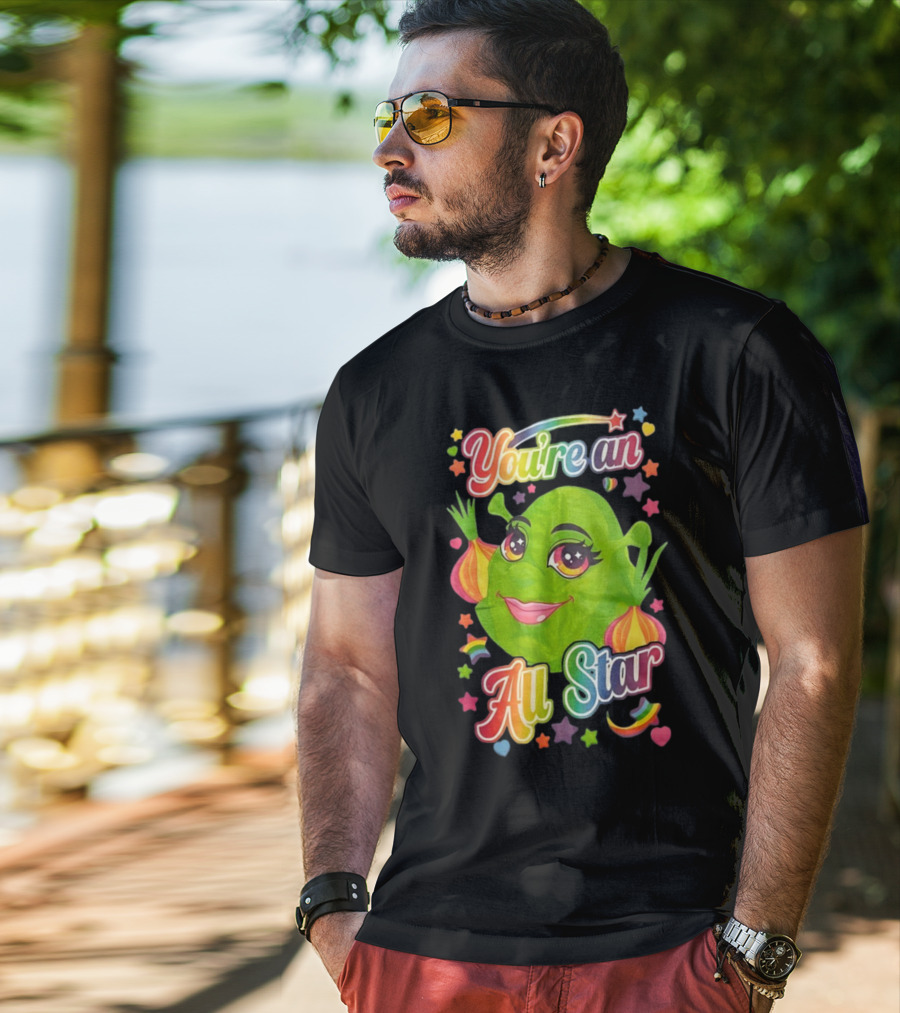 You're An All Star Shrek Rainbow Emojis T-Shirt