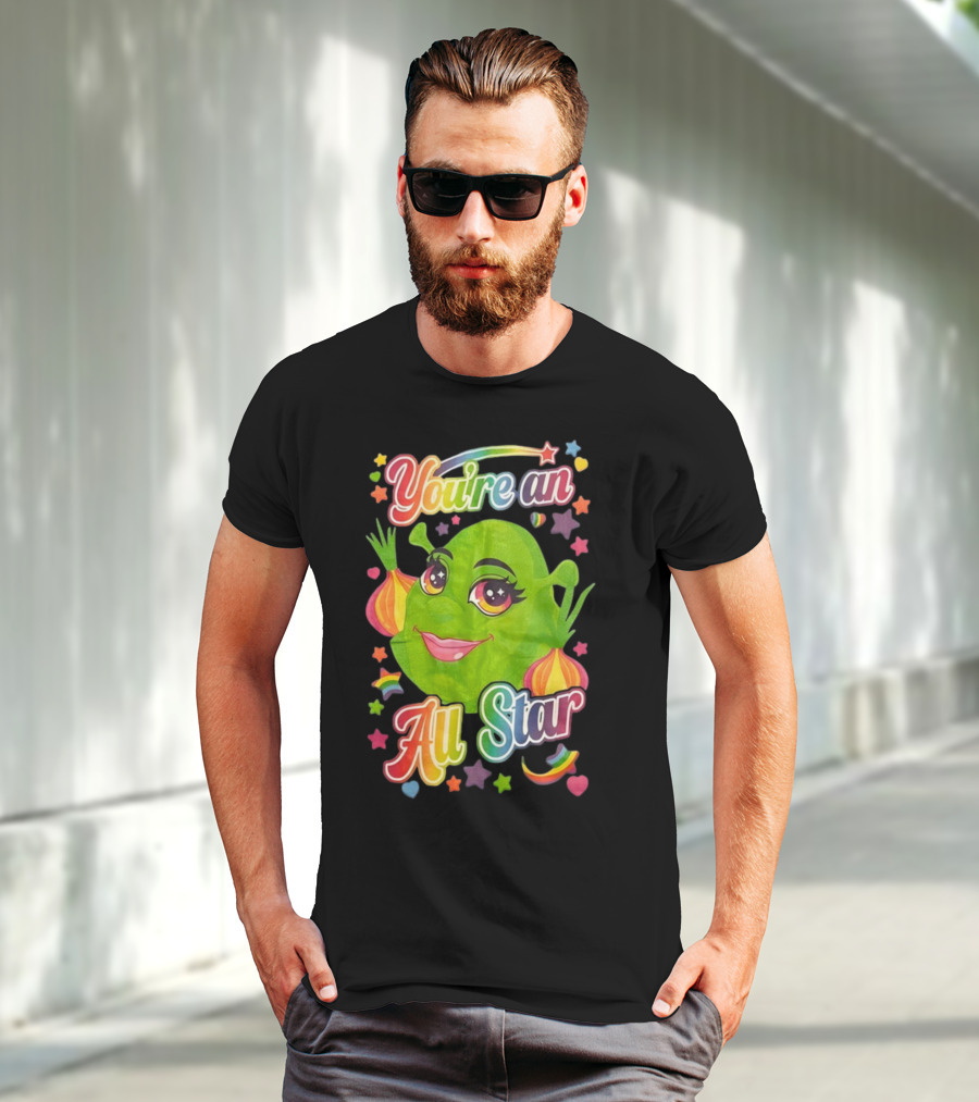 You're An All Star Shrek Rainbow Emojis T-Shirt