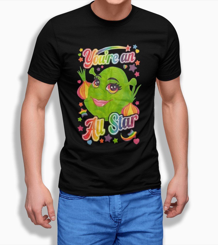 You're An All Star Shrek Rainbow Emojis T-Shirt