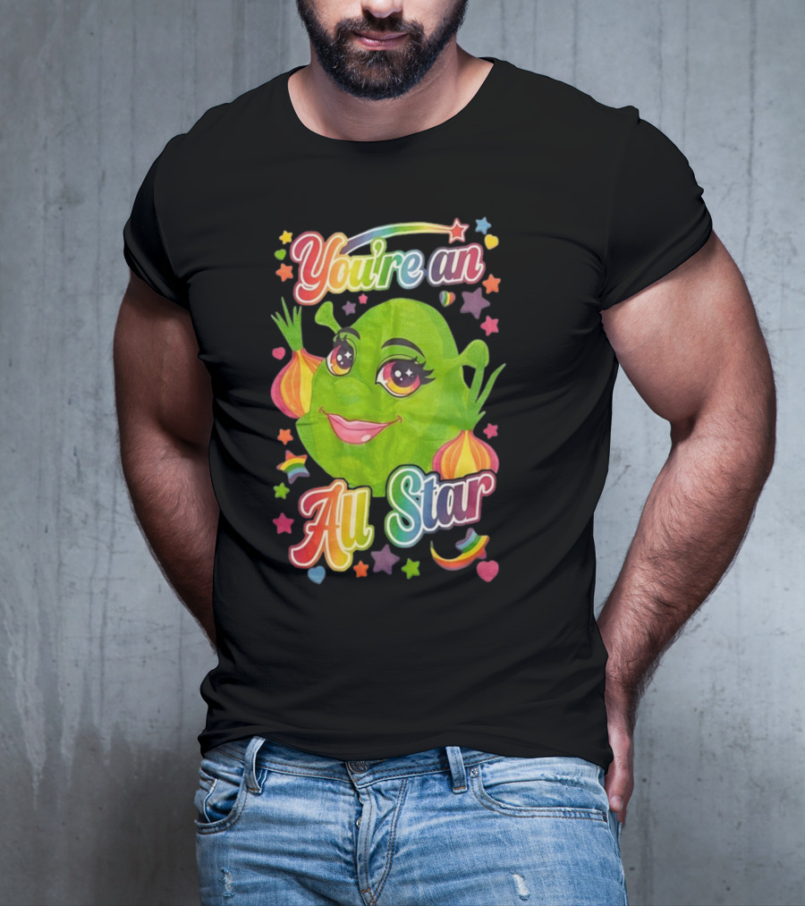 You're An All Star Shrek Rainbow Emojis T-Shirt