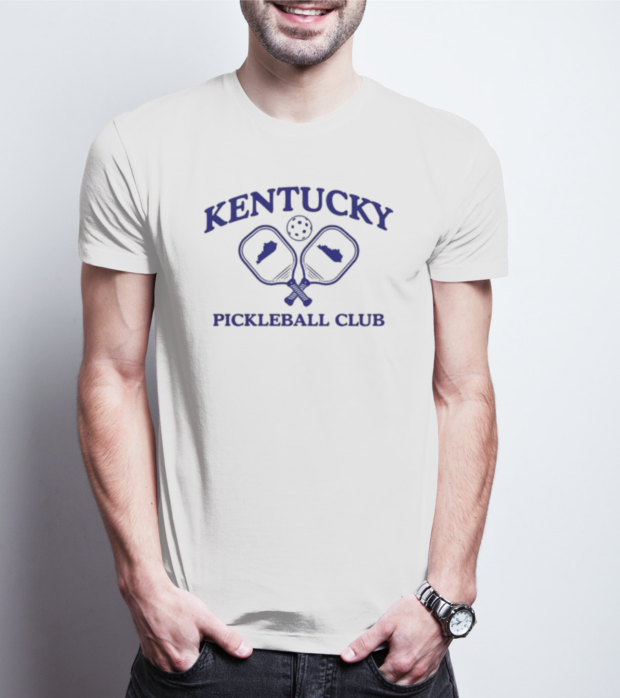 Kentucky Pickleball Club With State Paddle Graphics T-Shirt