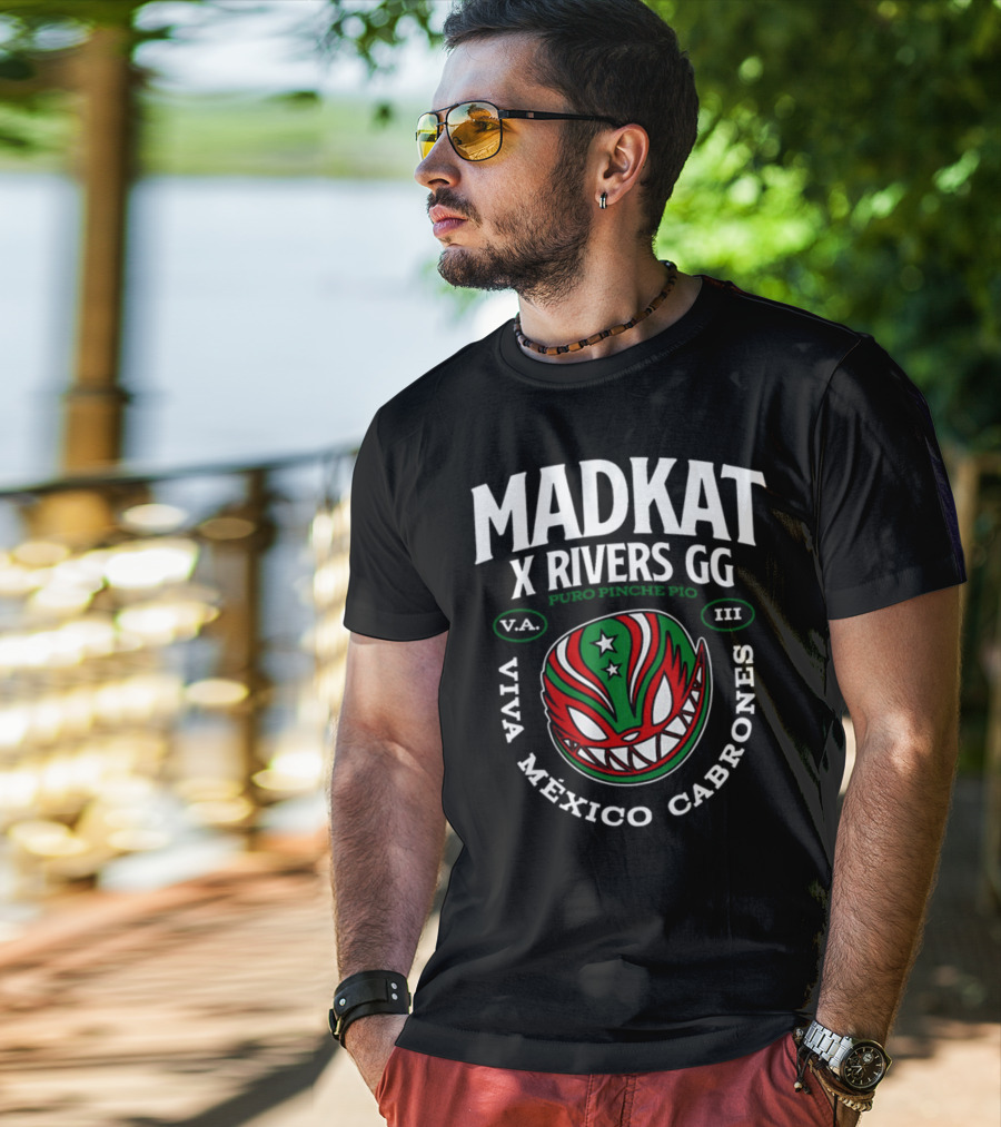 Madkat X Rivers GG Puro Pinche Pio Viva México Cabrones V.A. III T-Shirt