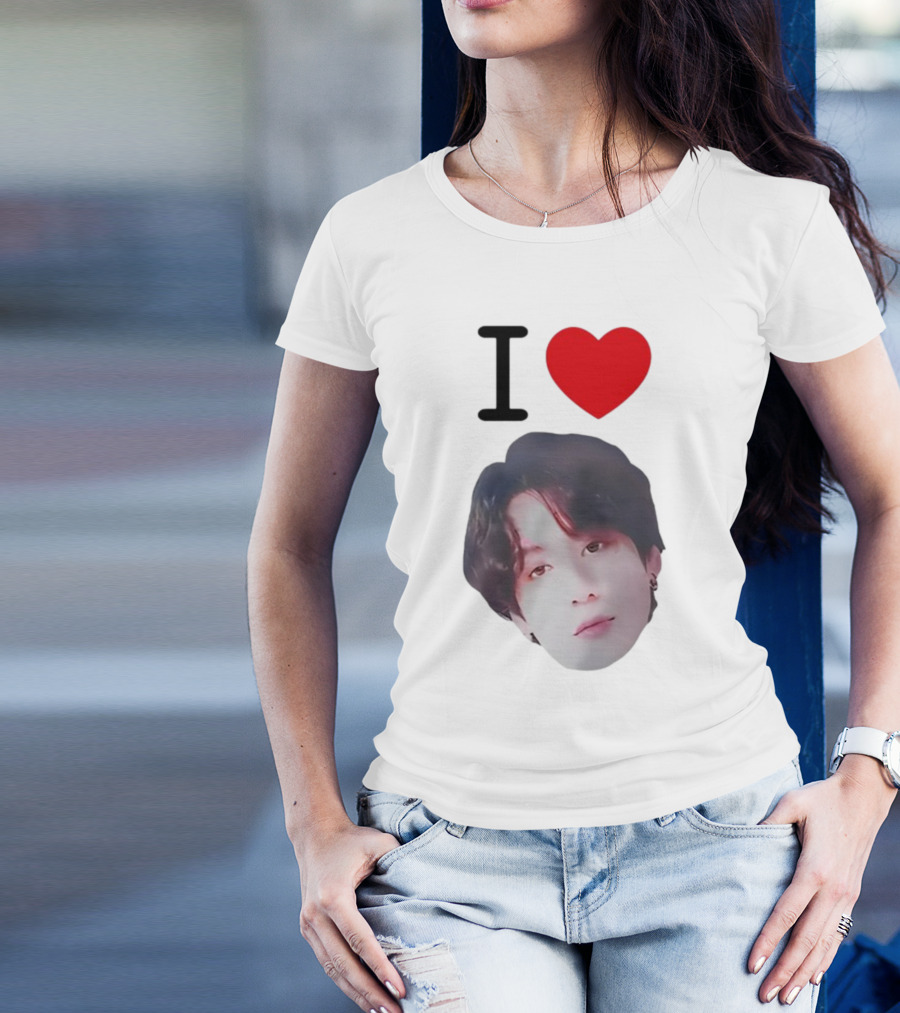 Connor Price I Love Jungkook BTS Face Heart T-Shirt