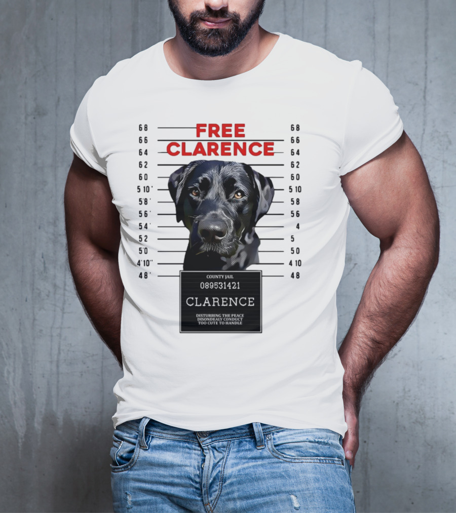 Free Clarence County Jail Disturbing The Peace Disorderly Conduct Too Cute To Handle T-Shirt