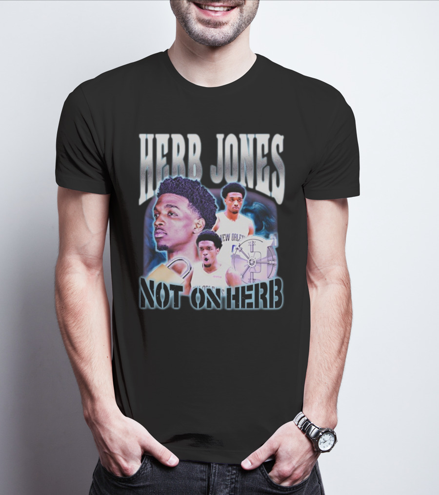 Herb Jones Not On Herb New Orleans Basketball Player Collage T-Shirt