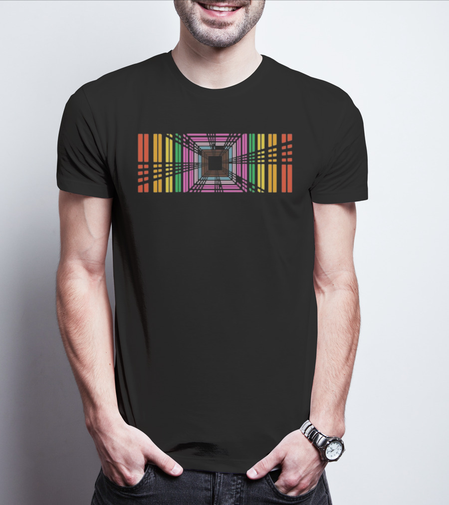 Plaid Pride Rainbow Geometric Grid T-Shirt