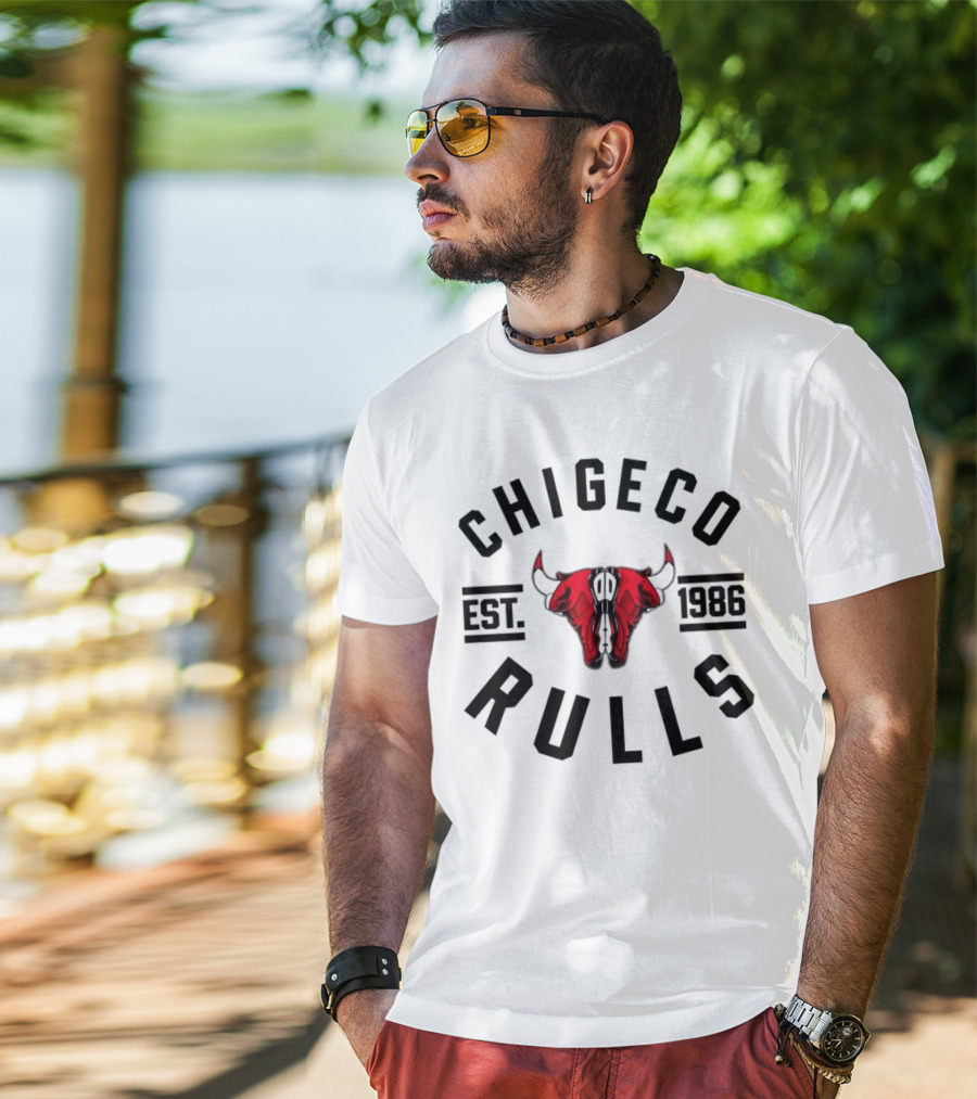Chigeco Rulls Est 1986 Bull T-Shirt