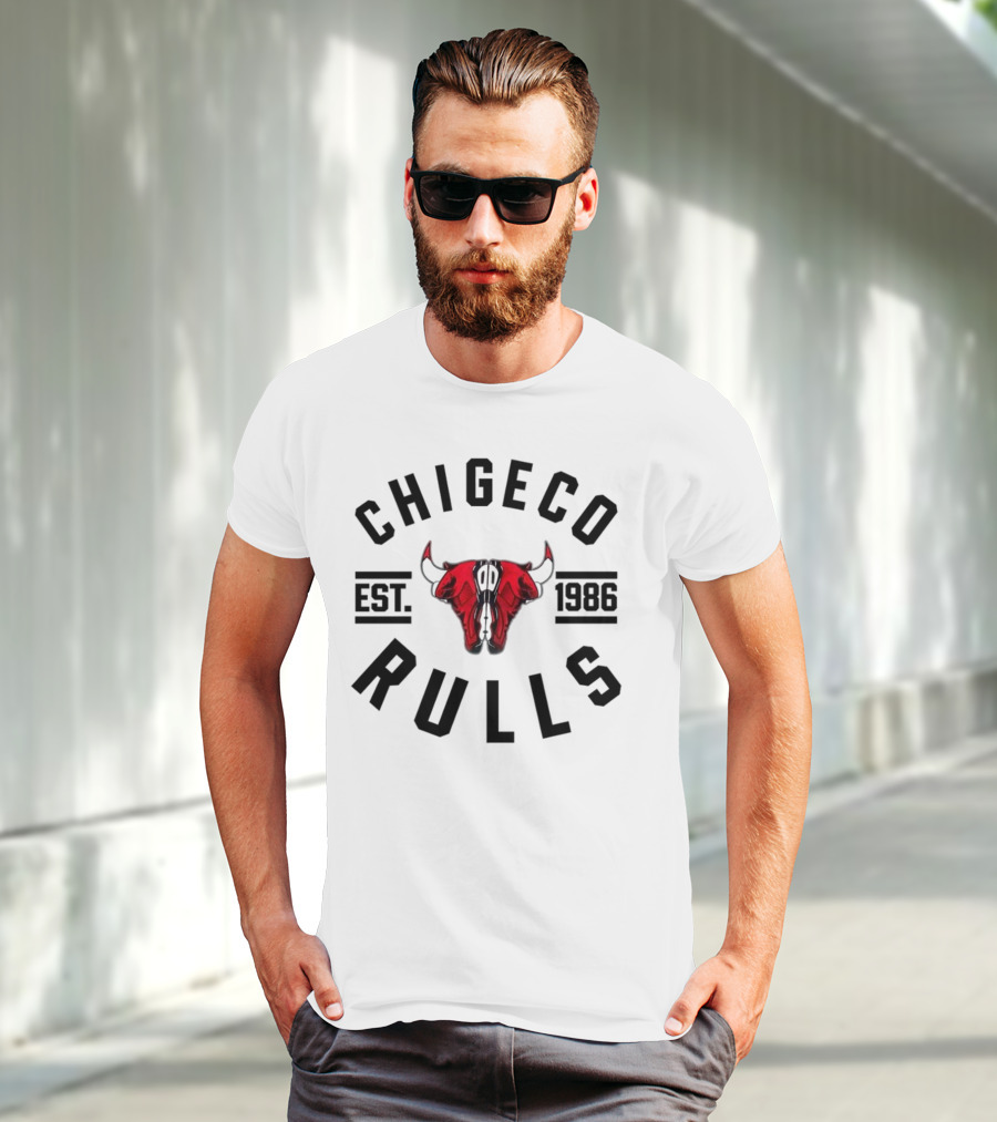 Chigeco Rulls Est 1986 Bull T-Shirt