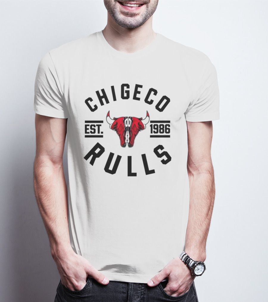 Chigeco Rulls Est 1986 Bull T-Shirt