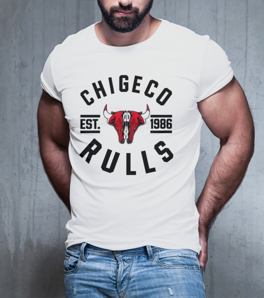 Chigeco Rulls Est 1986 Bull T-Shirt