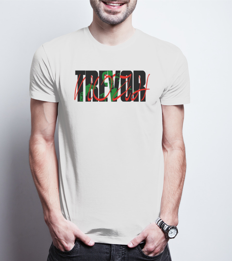 Trevor Noah With Green Art And Red Script T-Shirt