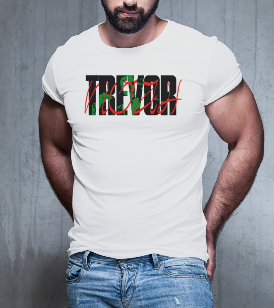 Trevor Noah With Green Art And Red Script T-Shirt