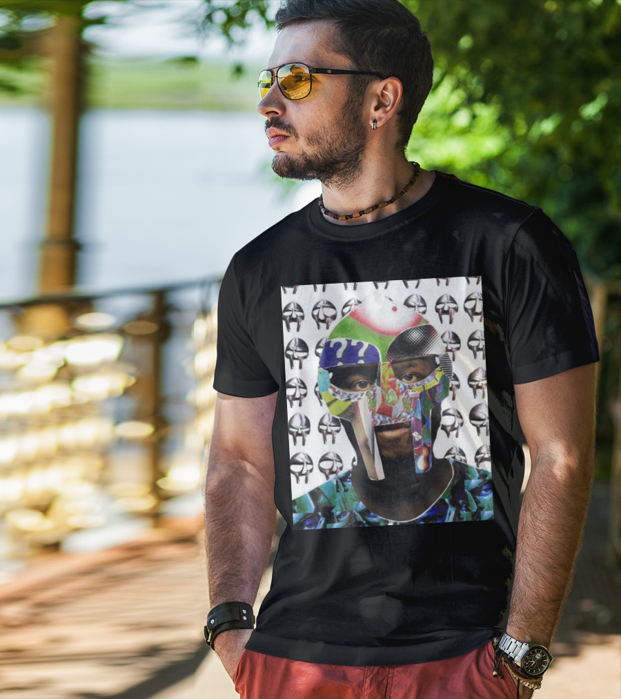 Ian Woods MF Doom Collage Mask T-Shirt