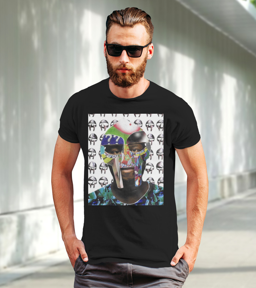 Ian Woods MF Doom Collage Mask T-Shirt