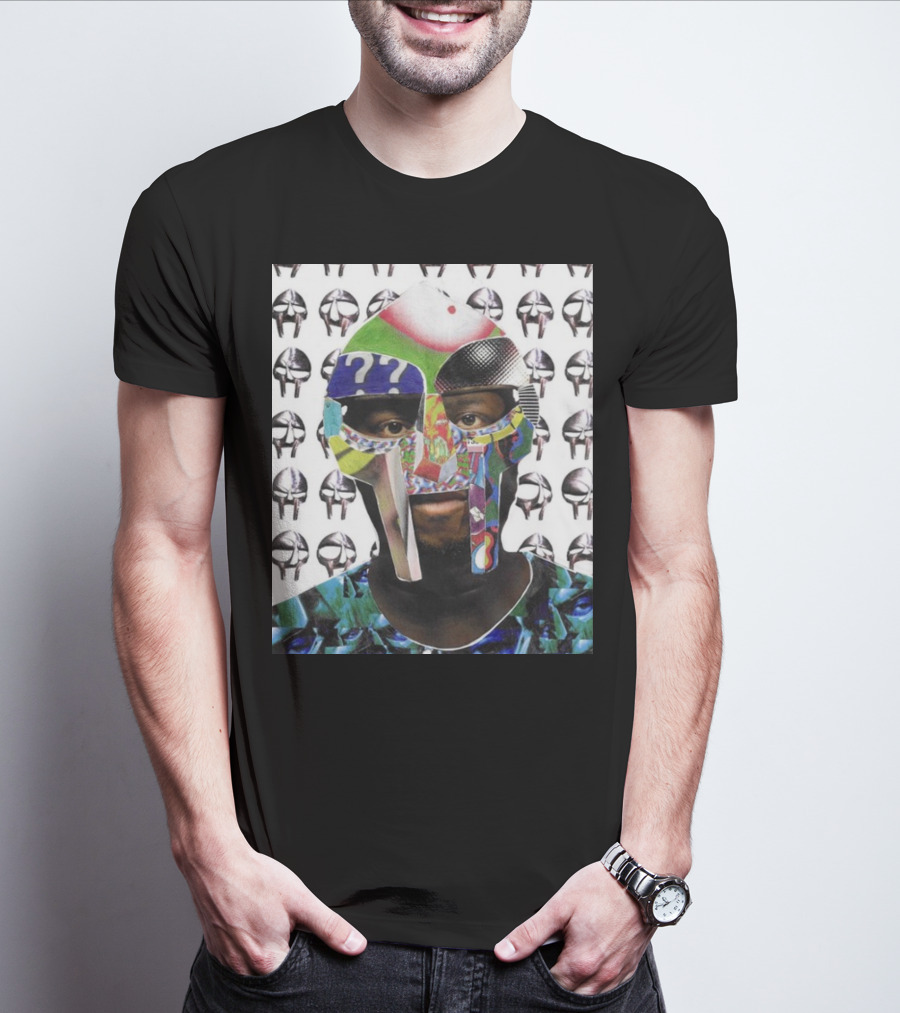 Ian Woods MF Doom Collage Mask T-Shirt