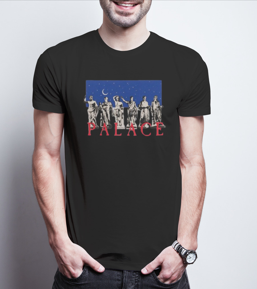 Palace Skateboards Greek Statue Moonlit Night Sky T-Shirt