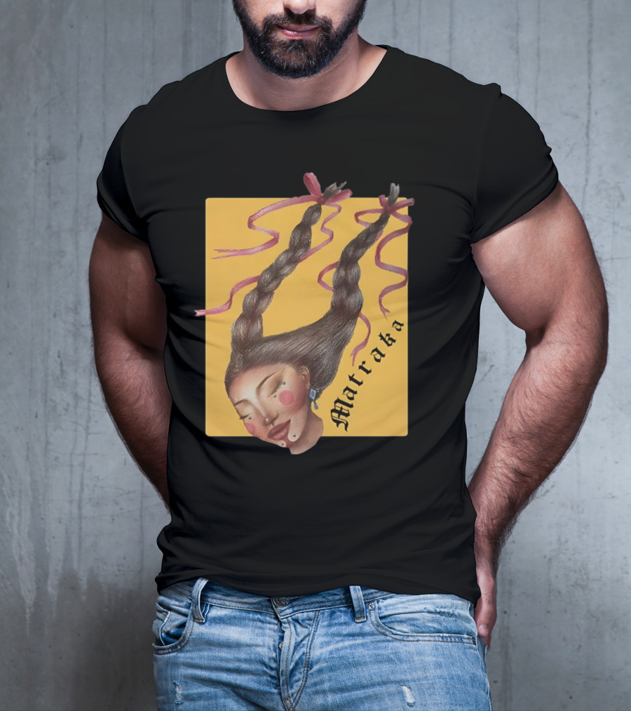 Matraka Braided Hair Art With Golden Background T-Shirt