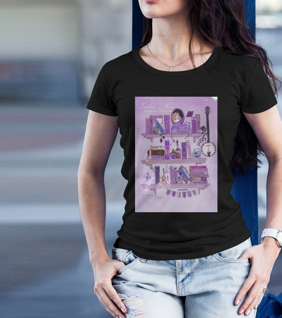 Bookshelf Of Speak Now Taylor's Version Illustrated By Alfie Vernon T-Shirt