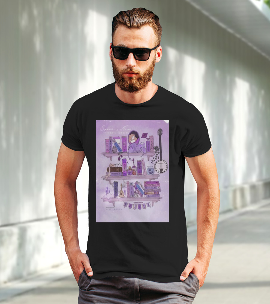 Bookshelf Of Speak Now Taylor's Version Illustrated By Alfie Vernon T-Shirt