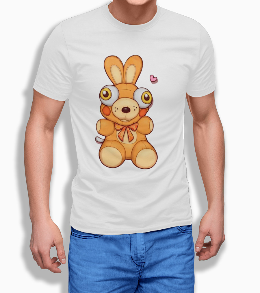 Bad Plushie Lover Quirky Bunny With Heart Eyes T-Shirt
