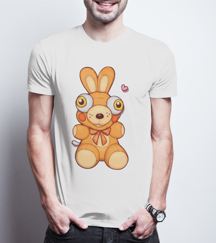 Bad Plushie Lover Quirky Bunny With Heart Eyes T-Shirt
