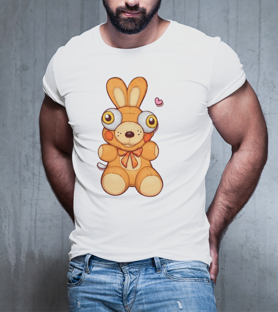 Bad Plushie Lover Quirky Bunny With Heart Eyes T-Shirt