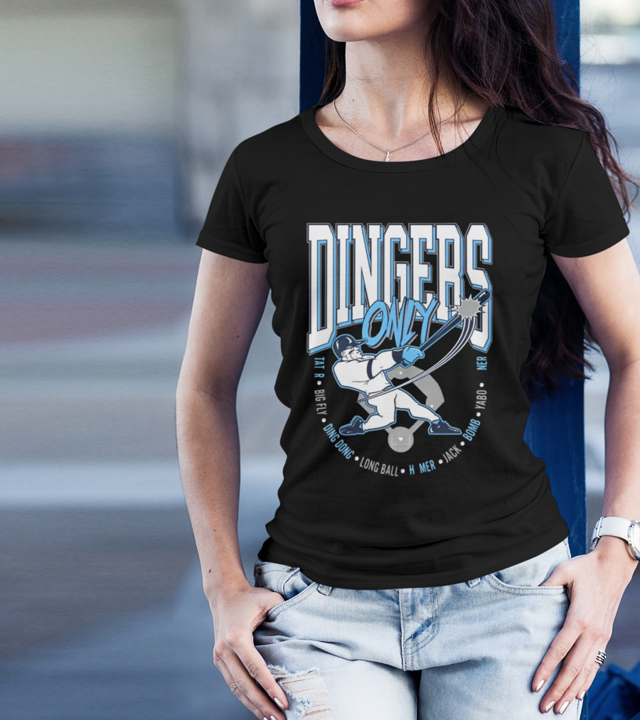 Dingers Only Big Fly Ding Dong Long Ball Homer Jack Bomb Yabo T-Shirt