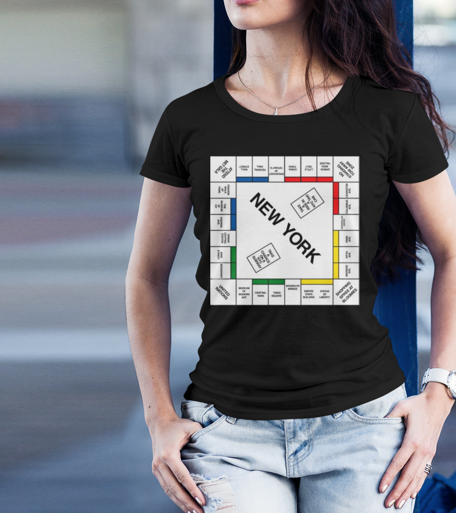 New York Monopoly Board Carrie Bradshaw Edition T-Shirt