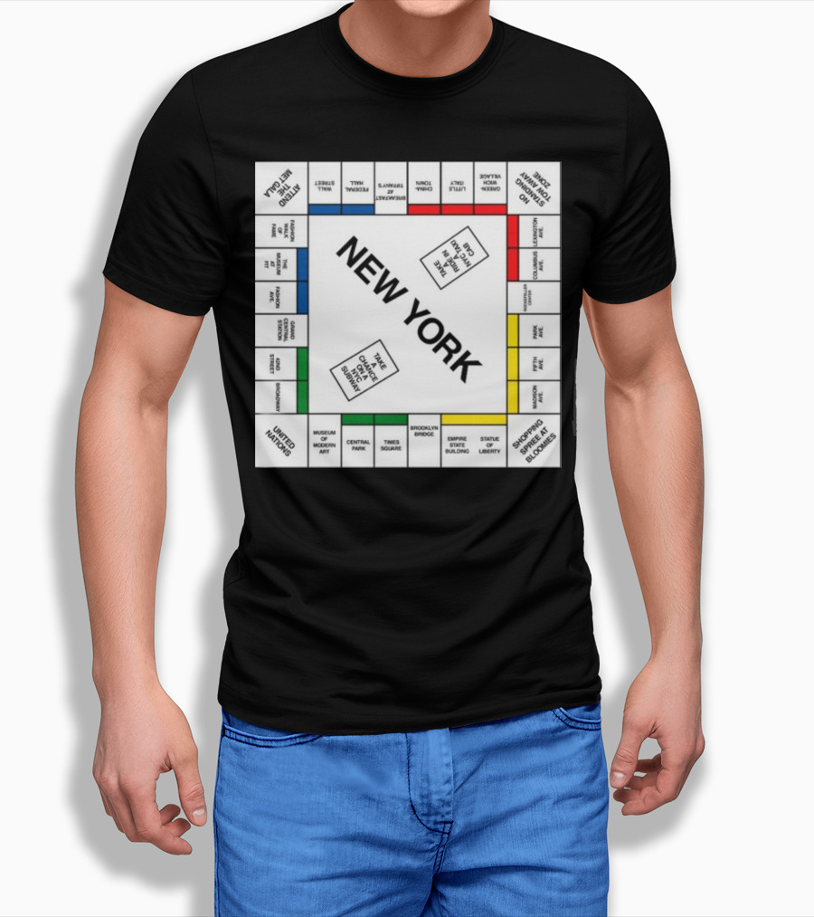 New York Monopoly Board Carrie Bradshaw Edition T-Shirt