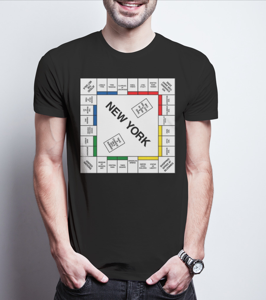 New York Monopoly Board Carrie Bradshaw Edition T-Shirt